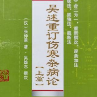 86.《吴述重订伤寒杂病论（上篇）》卷四太阳误治（1）