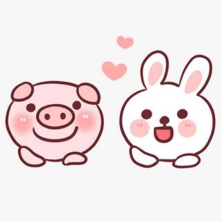 猪猪和兔兔的情侣头像图片