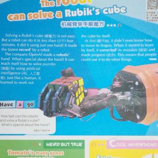 The robot can solve a Rubik's cube