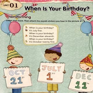 听说进阶 Lesson1 About Birthday