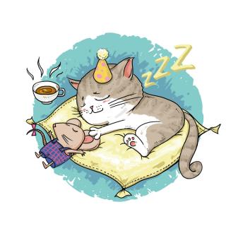 睡前故事--《大花猫养老鼠》