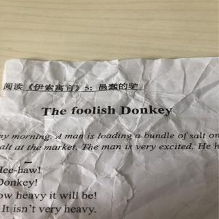 The foolish Donkey