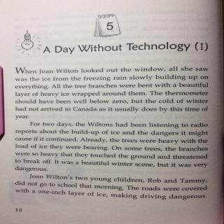 12-5 A Day Without Technology（1）