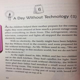 12-6 A Day Without Technology（2）