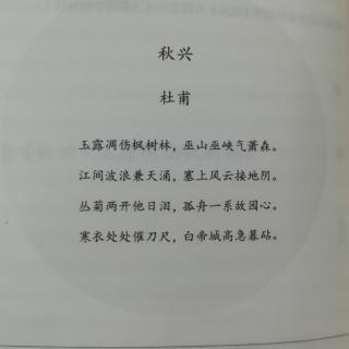 四时之诗  《秋兴》