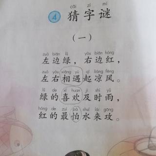 课文朗读：猜字谜