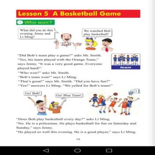 Lesson 5 A basketball game
