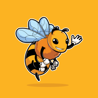 蜜蜂 - 七星瓢虫小点点