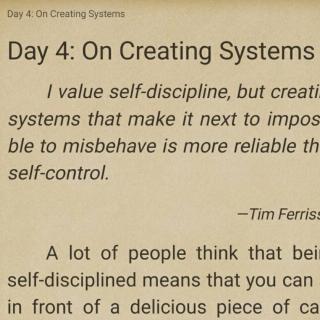 365天自律圣经Day 4 Making Systems