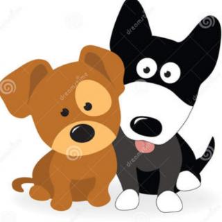 两个大耳朵的狗卡通图片