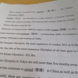 How could Coronavirus impact on Tokyo Olympic 2020?