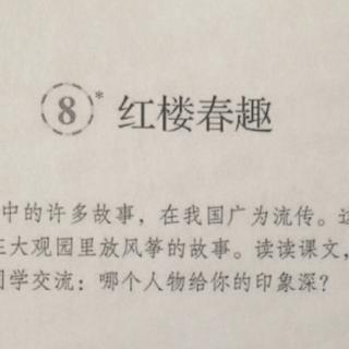 王伟灿读第八课《红楼春趣》