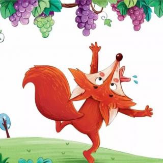 狐狸和葡萄四格连环画图片