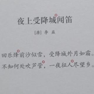 古诗46《夜上受降城闻笛》