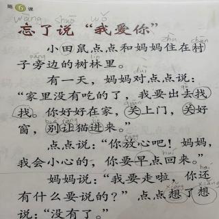 启轩《忘了说“我爱你”》课文