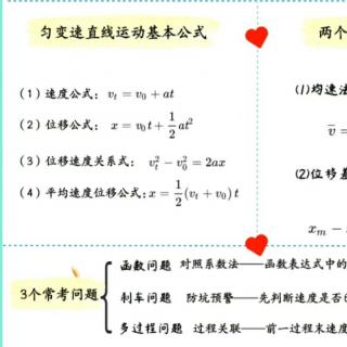 高中运动学和力学