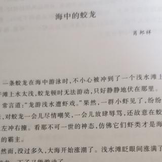 瓶子里的沙峰  海中的蛟龙