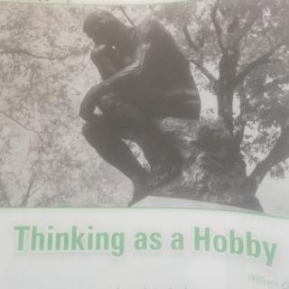 Thinking as a hobby-课文录音