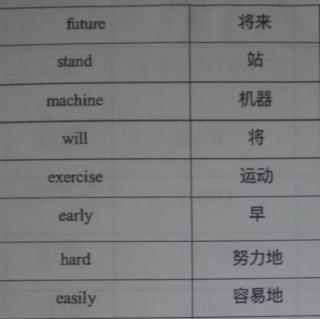 第三课重点词汇录读