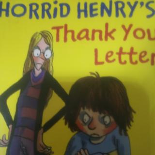 Horrid Henry'Thank you letter