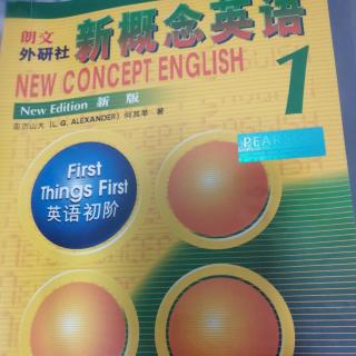 新概念英语第一册L19-20生词和短语