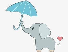 小象和大伞☔