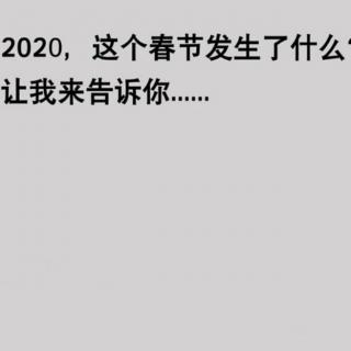 《2020春节发生了什么？让我来告诉你》