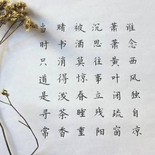 纳兰性德《浣溪沙•谁念西风独自凉》