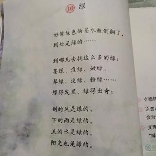 《绿》课后第二题，体会最后一句话给你带来的感受