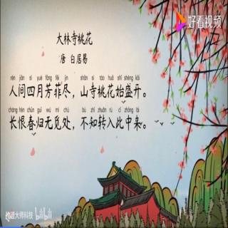 古诗《大林寺桃花》唐.白居易