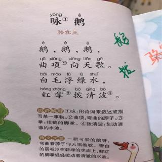 小麥穗讀唐詩詠鵝