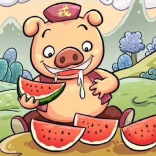 猪八戒吃西瓜的样子图片