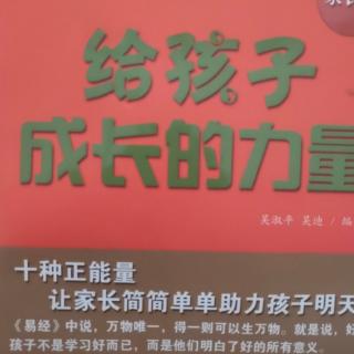 《给孩子成长的力量》第十章:帮孩子汲取成长的正能量