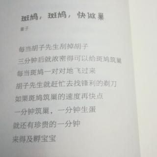 斑鸠，斑鸠，快做巢