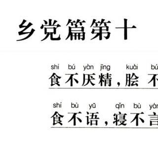 59、《论语》讲解版（乡党篇10.8 & 10.10）