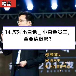 14 应对小白兔 _ 小白兔员工，全要清退吗？