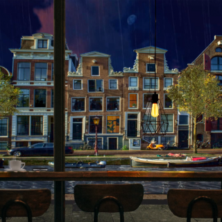 下雨天在阿姆斯特丹的咖啡馆喝杯咖啡有（有音乐）