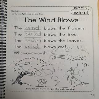 The wind blows