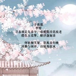 诗词打卡第32天子夜歌