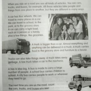 Cars，Trucks，and Buses