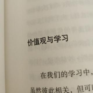 价值观与学习。