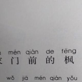 家门前的枫树