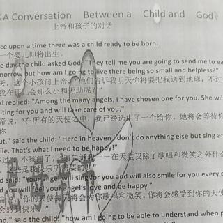 A Conversation Between a Child and God