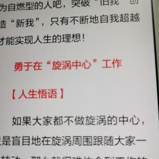 勇于在漩涡中心工作