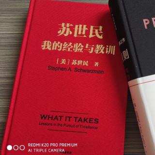《苏世民:我的经验与教训》中文版序2020.05.24