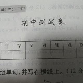 六年级期中试卷