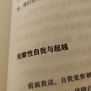 观察性自我与超越。