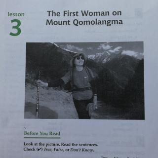 雪儿读U7L3-The First Woman on Mount Everest 278词《中学生百科1》