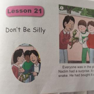 Don't be silly