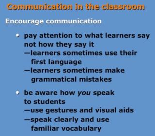 Communication in the Classroom